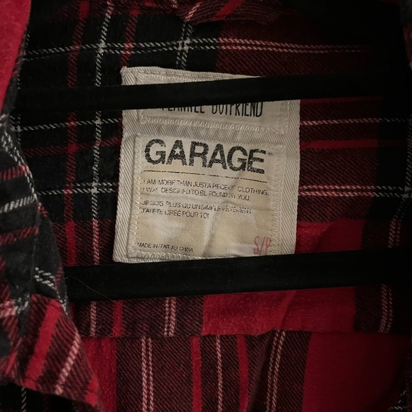 Garage women’s  Red and Black Plaid Shirt - Picture 2 of 3